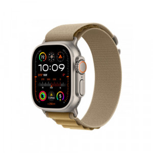 Apple Watch Ultra 2, 49 мм, Натуральный титан/Бежевый Alpine Loop