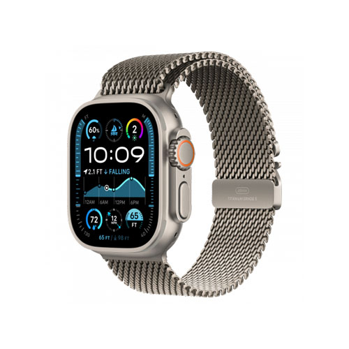 Apple Watch Ultra 2, 49 мм, Натуральный титан Milanese loop