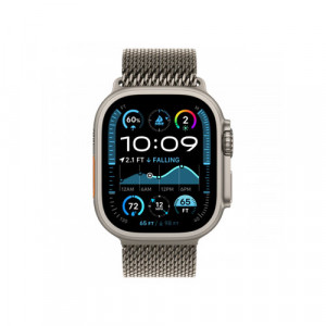 Apple Watch Ultra 2, 49 мм, Натуральный титан Milanese loop
