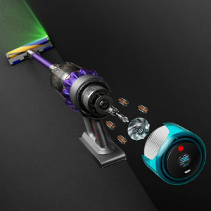 Пылесос Dyson Gen5 Detect Absolute SV23, Серебристый/Фиолетовый