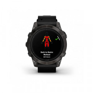 Умные часы Garmin Epix Pro (Gen 2) Sapphire, 47 мм, Черный кожаный ремешок