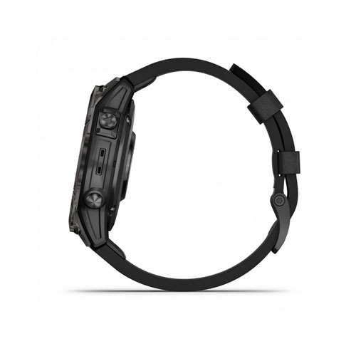 Умные часы Garmin Epix Pro (Gen 2) Sapphire, 47 мм, Черный кожаный ремешок