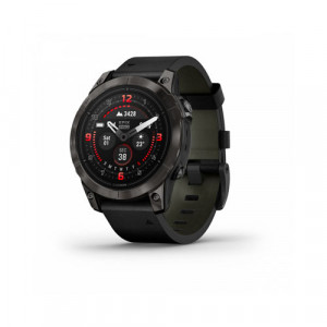 Умные часы Garmin Epix Pro (Gen 2) Sapphire, 47 мм, Черный кожаный ремешок