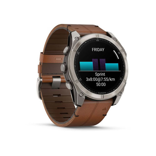 Умные часы Garmin Fenix 8 Amoled Sapphire, 51 мм, Каштановый