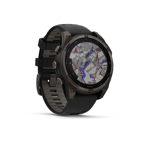 Умные часы Garmin Fenix 8, 47 мм, Угольно-серый/Черный