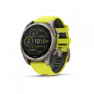 Умные часы Garmin Fenix 8, 47 мм, Титановый серый/Желтый