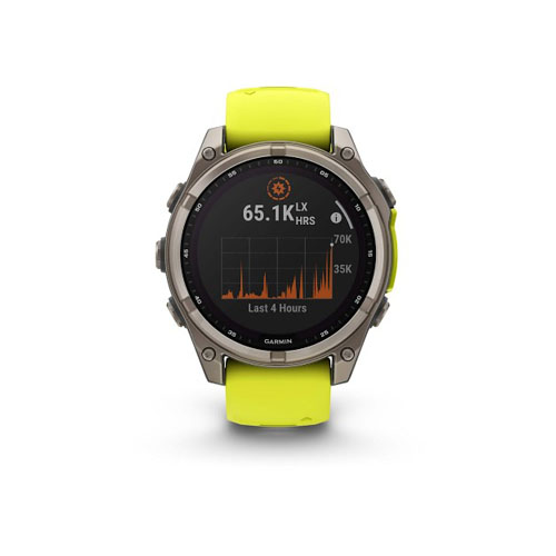 Умные часы Garmin Fenix 8, 47 мм, Титановый серый/Желтый