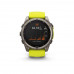 Умные часы Garmin Fenix 8 Solar Sapphire, 51 мм, Титановый серый/Желтый