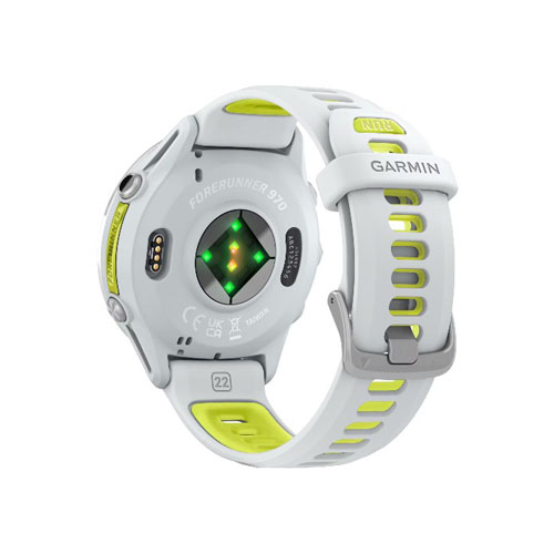 Умные часы Garmin Forerunner 970, 47 мм, Белый титан/Ярко-желтый