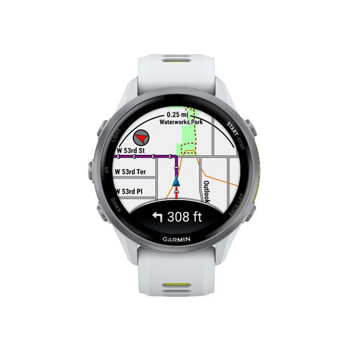 Умные часы Garmin Forerunner 970, 47 мм, Белый титан/Ярко-желтый