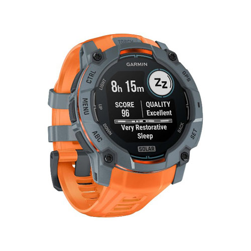 Умные часы Garmin Instinct 3 Solar, 50 мм, Серый/Оранжевый