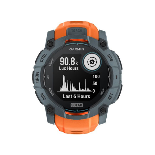 Умные часы Garmin Instinct 3 Solar, 50 мм, Серый/Оранжевый