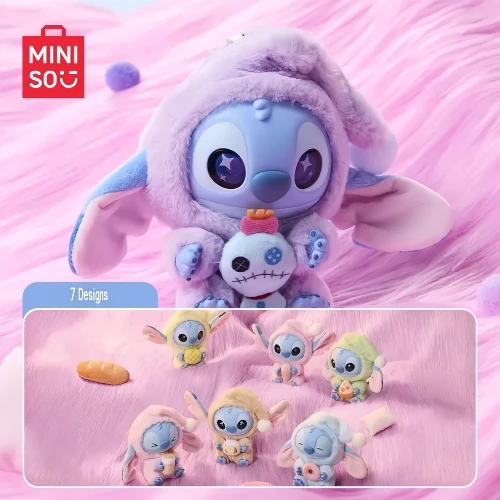 MINISO Disney Stitch Eat Something Before Sleep Series-Vinyl Plush Pendant Blind Box