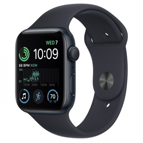 Apple Watch SE 2, 44 мм, Темная ночь, Силикон