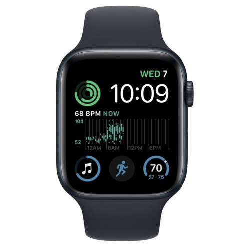 Apple Watch SE 2, 44 мм, Темная ночь, Силикон