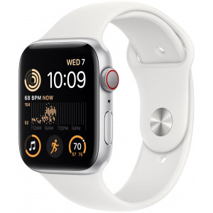 Apple Watch SE 2, 44 мм, Серебристый, Силикон