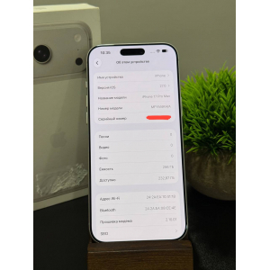 iPhone 17 Pro Max 256гб Серебристый