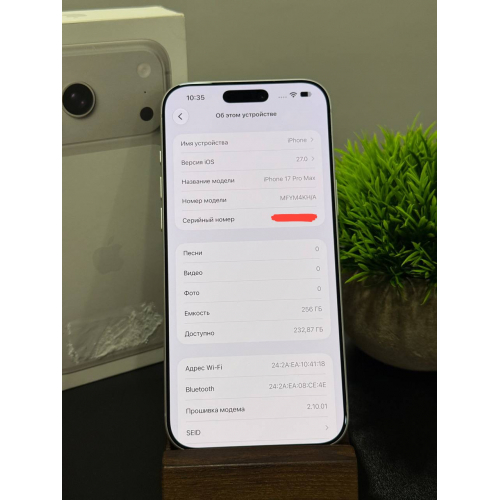 iPhone 17 Pro Max 256гб Серебристый