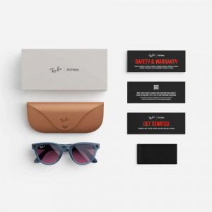 Умные очки Ray-Ban Meta HeadLiner Shiny Jeans, линзы Dusty Red Classic