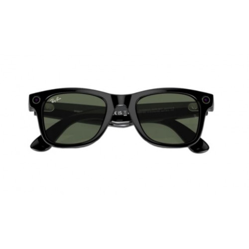 Умные очки Ray-Ban Meta Wayfarer Shiny Black, линзы G15 Green, 150-50