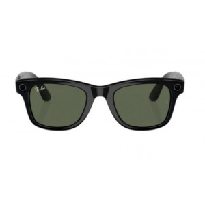 Умные очки Ray-Ban Meta Wayfarer Shiny Black, линзы G15 Green, 150-50