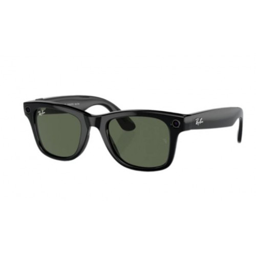 Умные очки Ray-Ban Meta Wayfarer Shiny Black, линзы G15 Green, 150-50