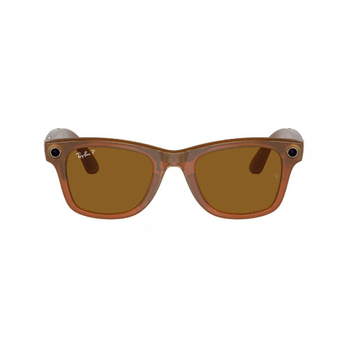 Умные очки Ray-Ban Meta Wayfarer Shiny Caramel, линзы Polar Brown