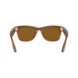 Умные очки Ray-Ban Meta Wayfarer Shiny Caramel, линзы Polar Brown