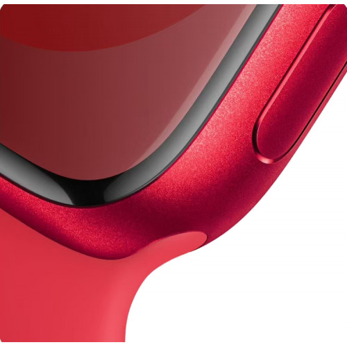 Apple Watch Series 9, 45 мм, Красный Силикон 