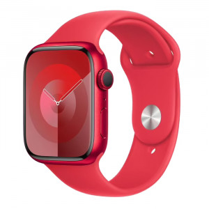 Apple Watch Series 9, 41 мм, Красный Силикон 