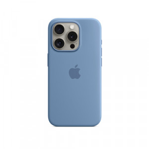 Silicone Case MagSafe iPhone 15 Pro, Зимнее небо