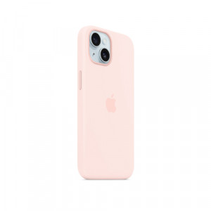 Silicone Case MagSafe iPhone 15, Светло-розовый