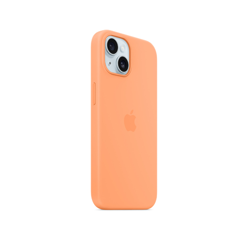 Silicone Case MagSafe iPhone 15, Оранжевый сорбет