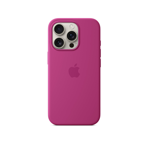 Silicone Case MagSafe iPhone 16 Pro, Фуксия