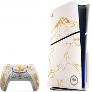 Sony PlayStation 5 SLIM с дисководом, Белый/золотой