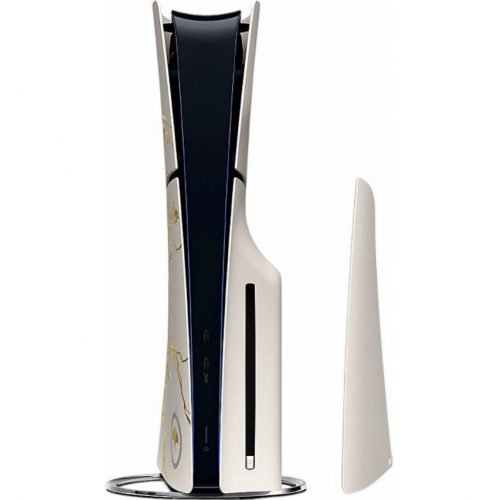Sony PlayStation 5 SLIM с дисководом, Белый/золотой