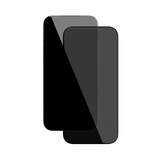 Защитное стекло 2.5D VLP Privacy Glass для iPhone 17/17 Pro/16 Pro, Черная рамка