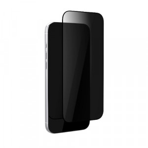 Защитное стекло 2.5D VLP Privacy Glass для iPhone 17/17 Pro/16 Pro, Черная рамка