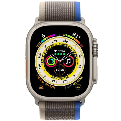 Apple Watch Ultra 2, 49 мм, S/M, Серый/Синий Trail Loop