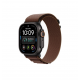 Apple Watch Ultra 4 49mm, Черный титан/Бордовый Alpine Loop (L)