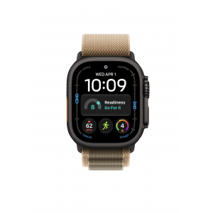 Apple Watch Ultra 4 49mm, Черный титан/Капучино Alpine Loop (S)