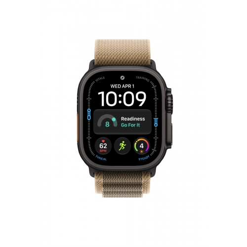 Apple Watch Ultra 4 49mm, Черный титан/Капучино Alpine Loop (L)