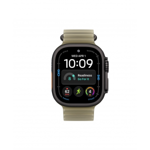 Apple Watch Ultra 4 49mm, Черный титан/Полупрозрачный Ocean Band