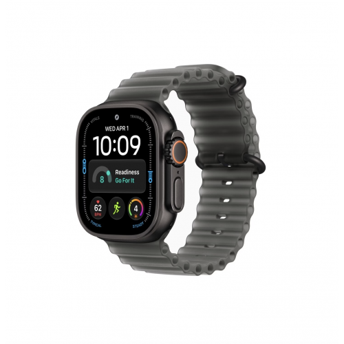 Apple Watch Ultra 4 49mm, Черный титан/Серый Ocean Band