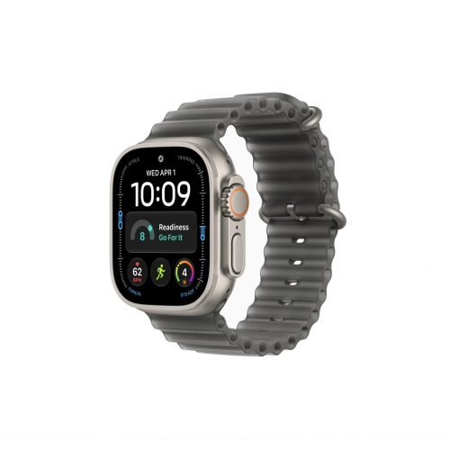 Apple Watch Ultra 4 49mm, Натуральный титан/Серый Ocean Band