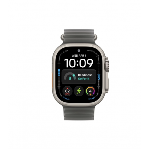 Apple Watch Ultra 4 49mm, Натуральный титан/Серый Ocean Band