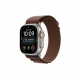 Apple Watch Ultra 4 49mm, Натуральный титан/Бордовый Alpine Loop (L)