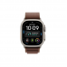 Apple Watch Ultra 4 49mm, Натуральный титан/Бордовый Alpine Loop (L)