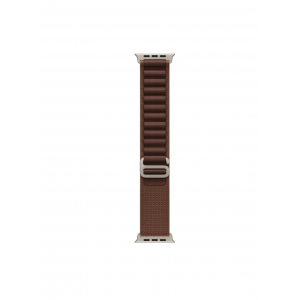 Apple Watch Ultra 4 49mm, Натуральный титан/Бордовый Alpine Loop (L)