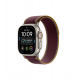 Apple Watch Ultra 4 49mm, Натуральный титан/Бордовый Trail Loop (M/L)